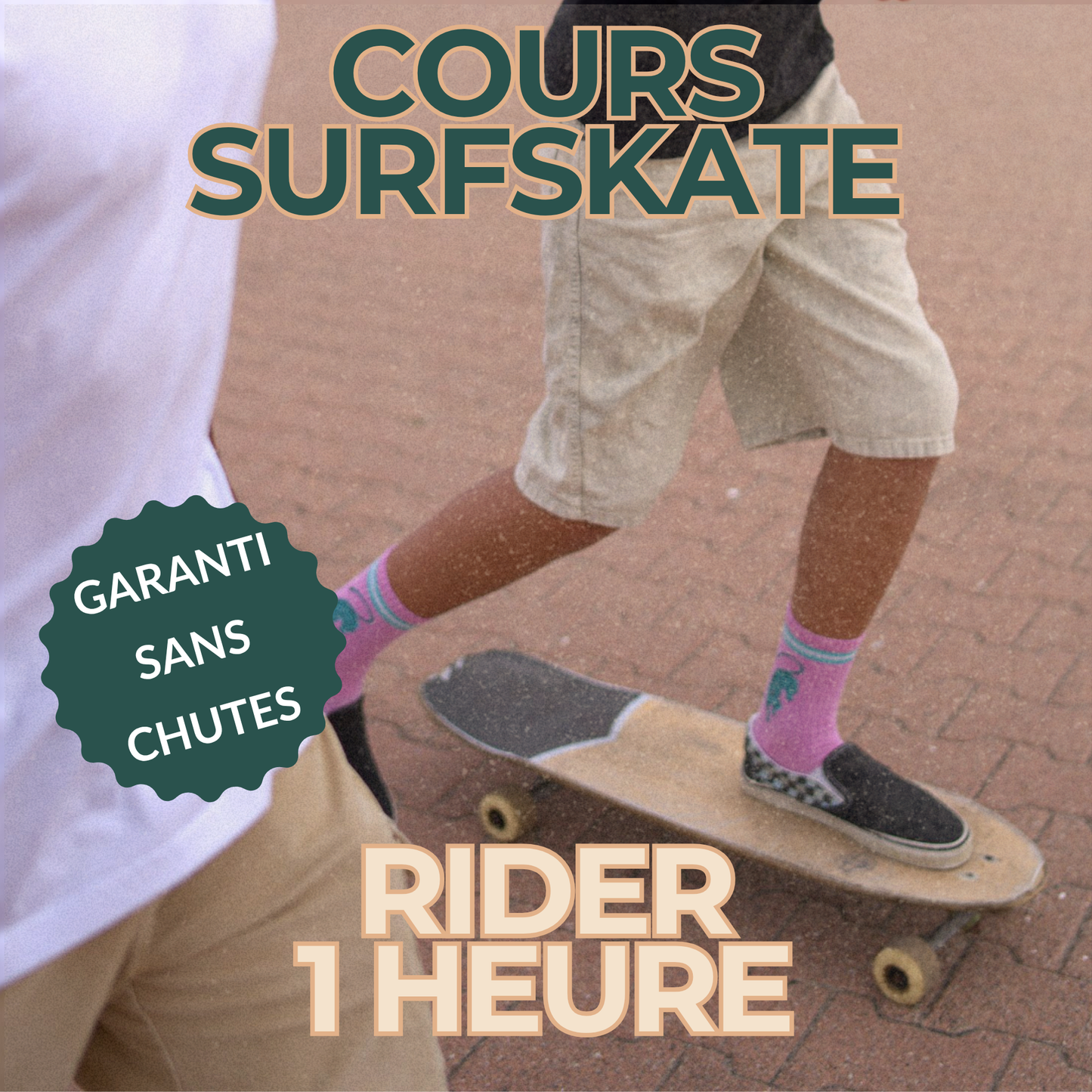 Cours de Surfskate pour ados et adultes (+7 ans), séance d'1 heure à La Maison du Skate, encadrement sécurisé zéro chute