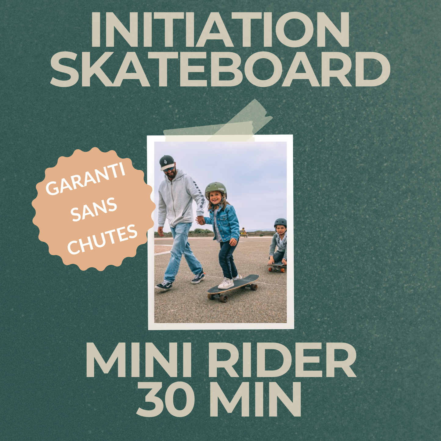 Cours d'initiation skateboard Mini Rider 30 minutes - enfants 4-6 ans - La Maison du Skate