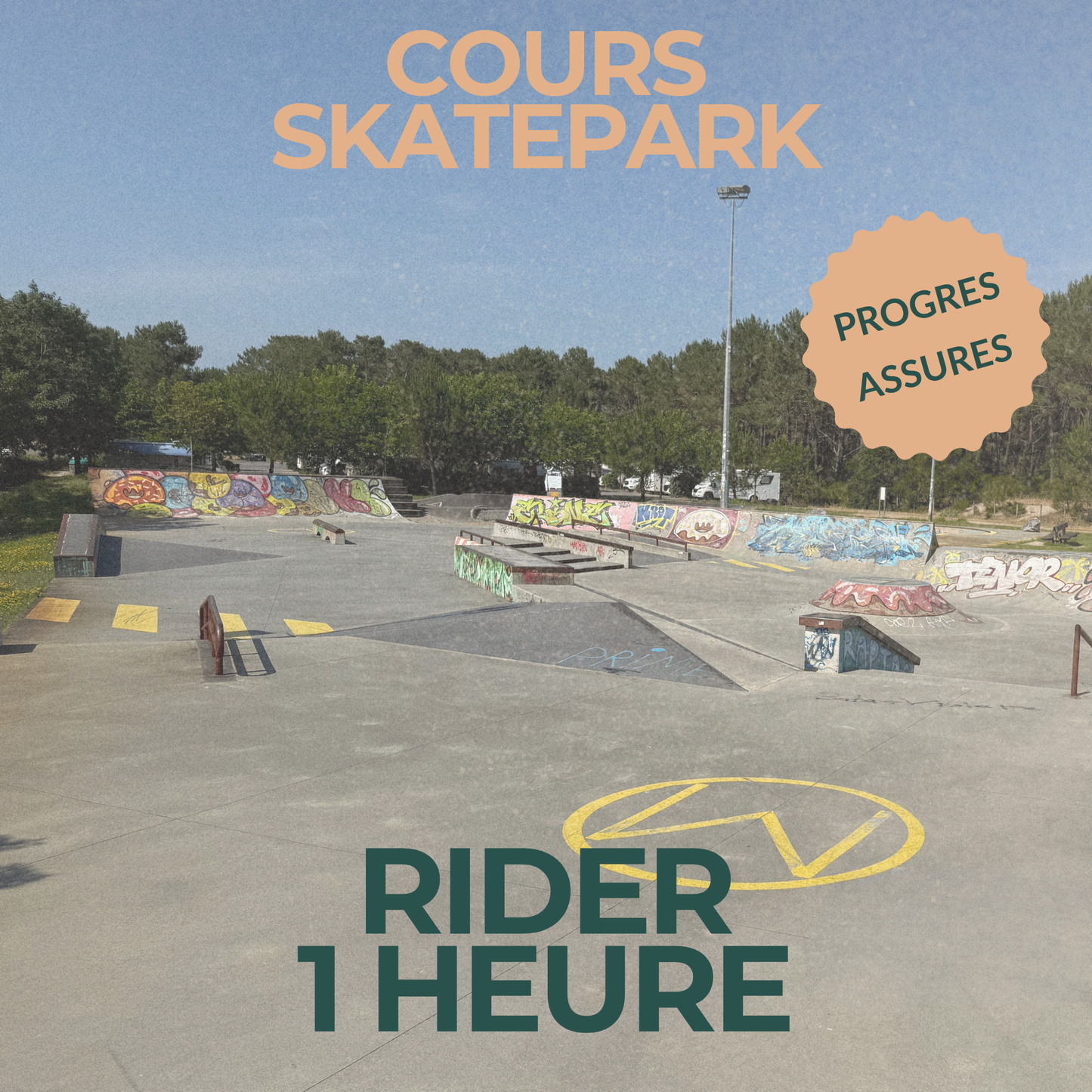 Cours de Perfectionnement Skatepark pour ados et adultes (+7 ans), séance d'1 heure à La Maison du Skate, progression technique encadrée