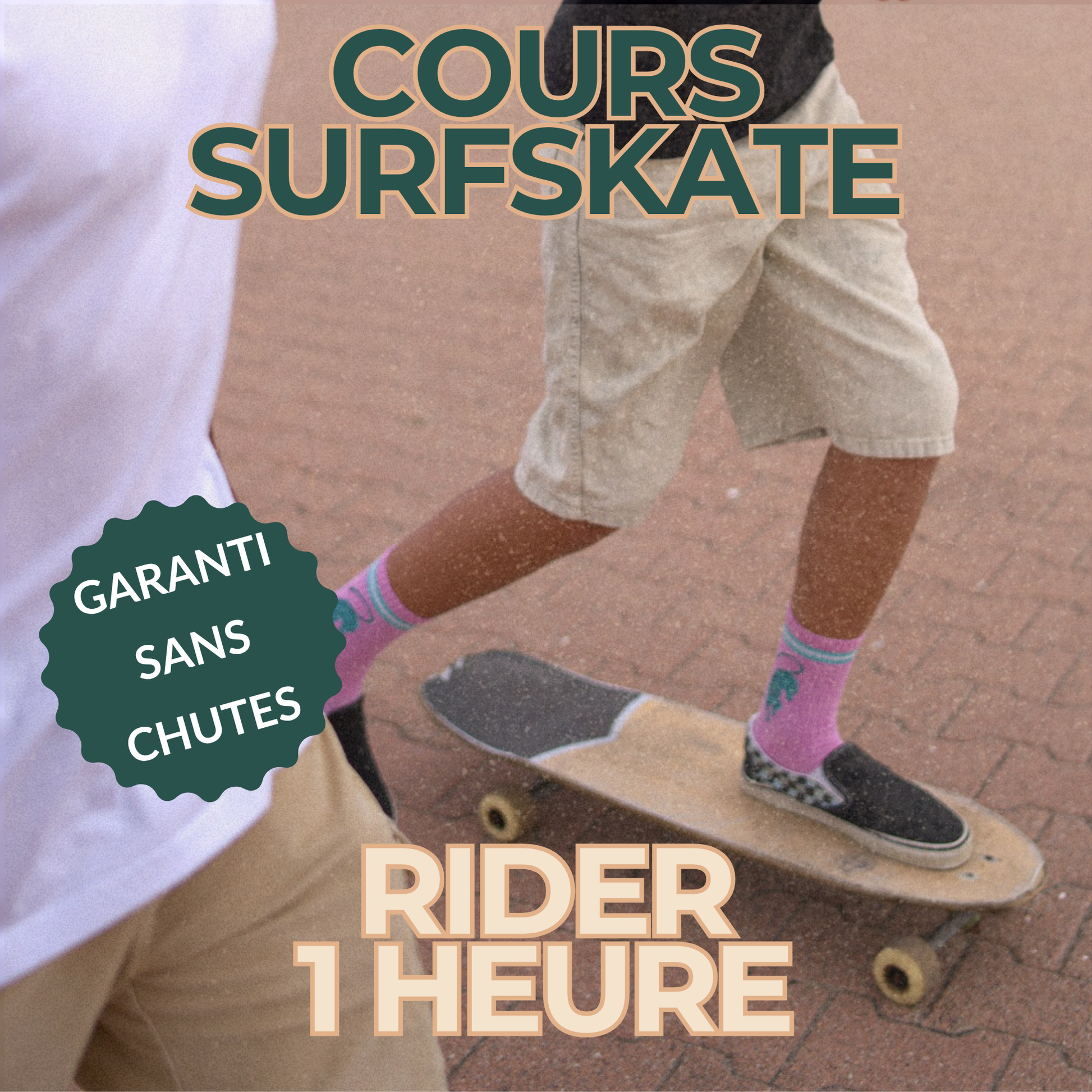 Cours de Surfskate pour ados et adultes (+7 ans), séance d'1 heure à La Maison du Skate, encadrement sécurisé zéro chute