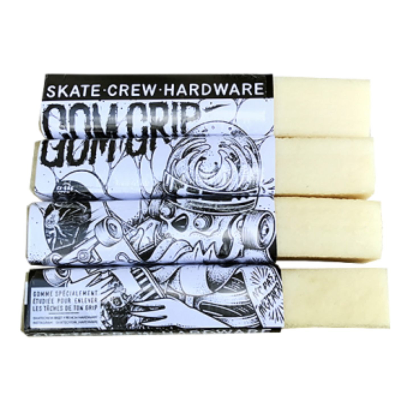 Gomme Gom Grip 2 Skate Crew Hardware pour nettoyer le grip tape skateboard