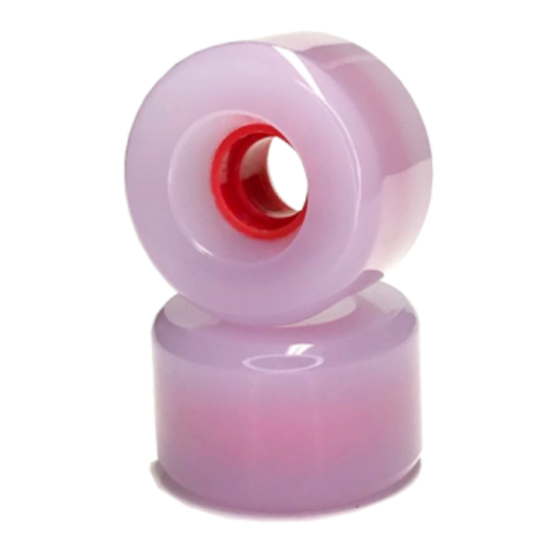 Roues OUI-Gélatine 63mm 80a rose translucide pour cruiser skateboard