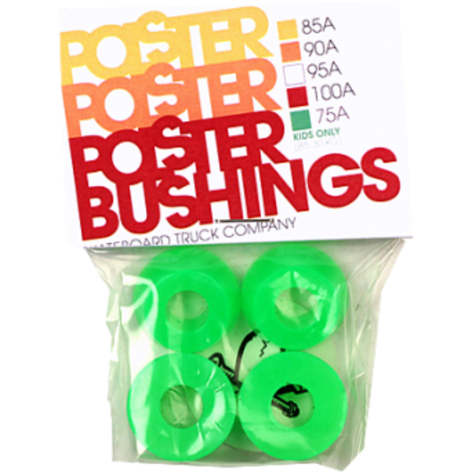Bushings Polster 75A très tendres Kids Only pour trucks skateboard enfants cruiser