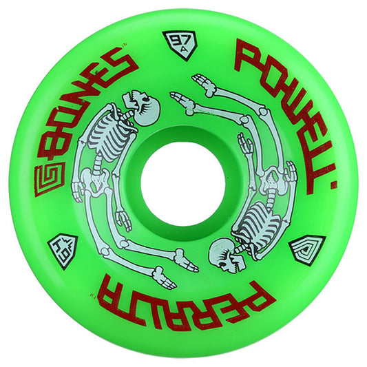 Powell Wheels (Jeu De 4) 64Mm G Bones Green 97A