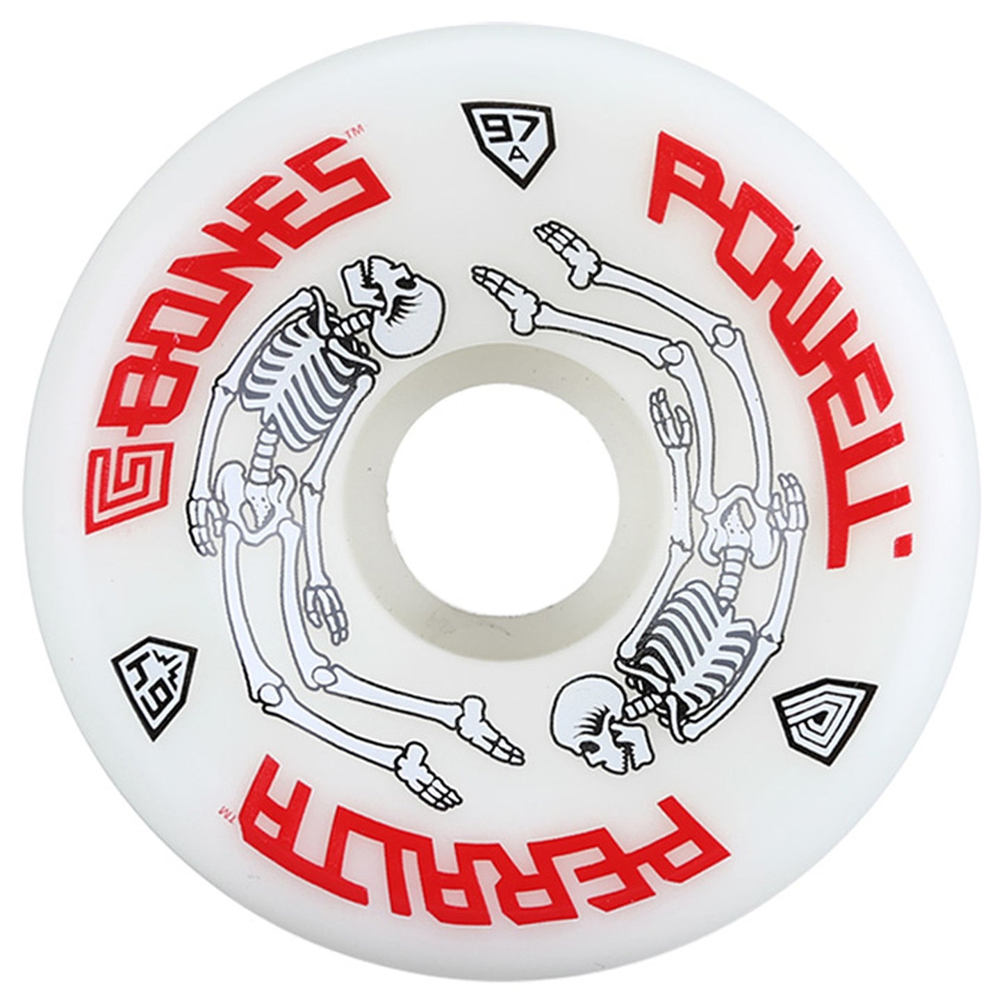Powell Wheels (Jeu De 4) 64Mm G Bones White 97A